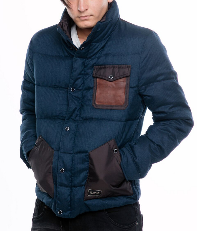 НОВ модел уникално мъжко яке в сив, син и черен цвят