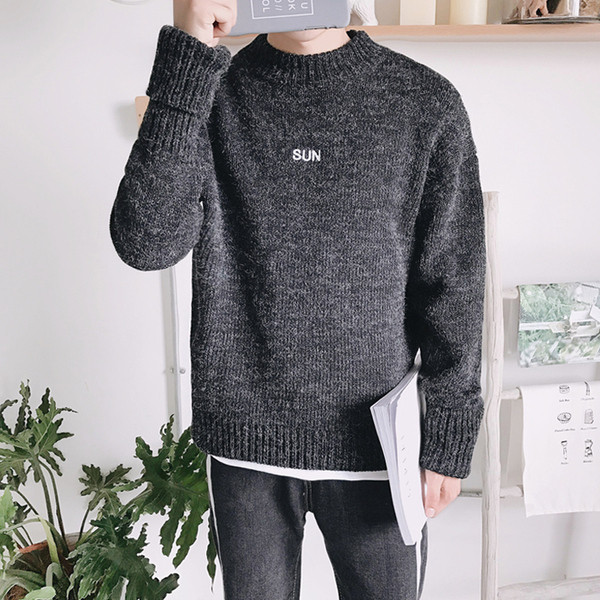 Stílusos férfi pulóver három színben felirattal