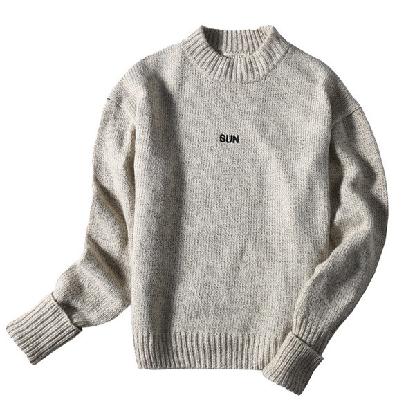 Stílusos férfi pulóver három színben felirattal