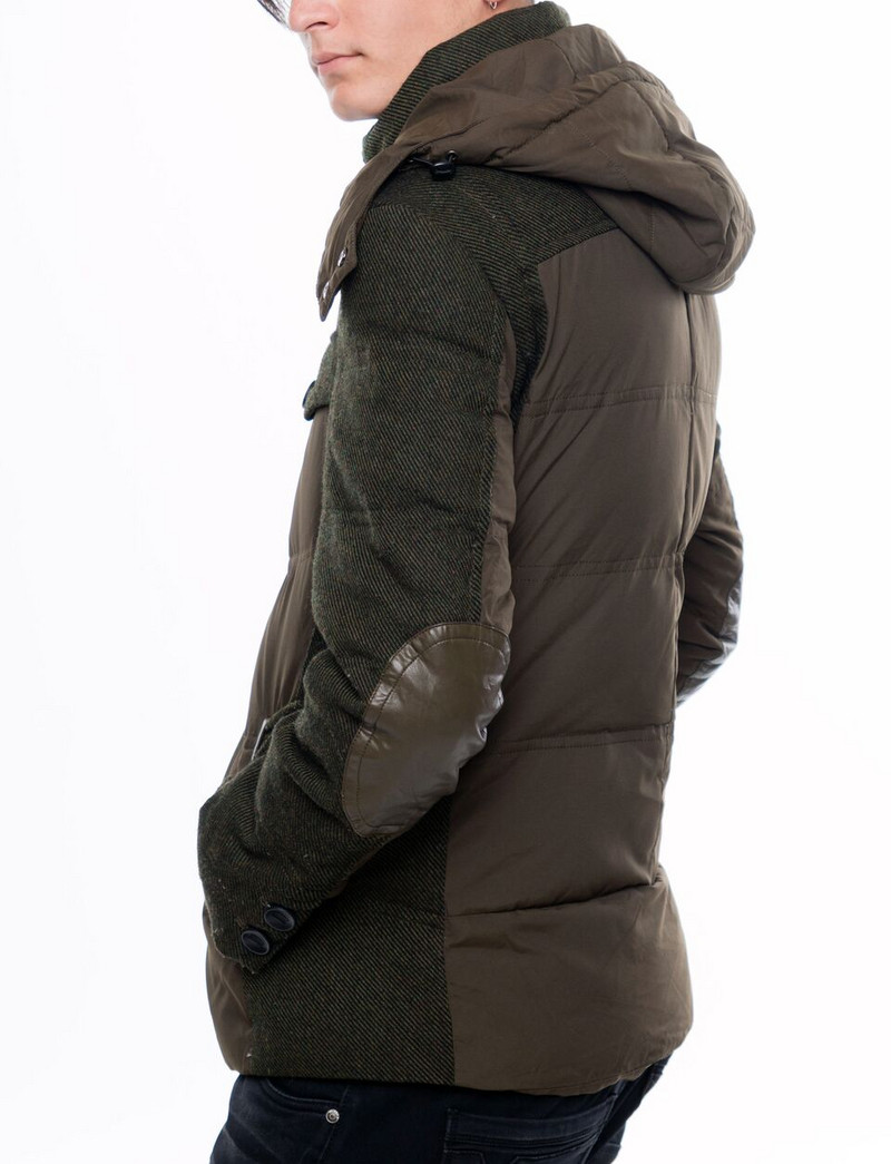 НОВО мъжко яке за зимата в зелен и кафяв цвят