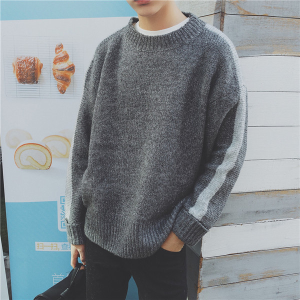 Egyszerű férfi pulóver két színben