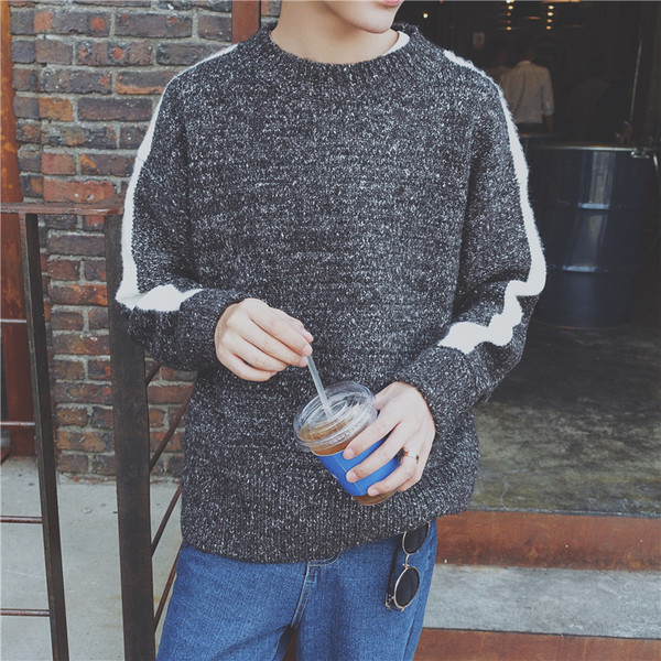 Egyszerű férfi pulóver két színben