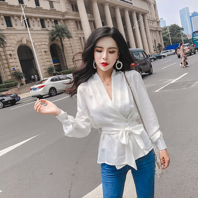 Elegáns női ing V-nyakkal, négy színben