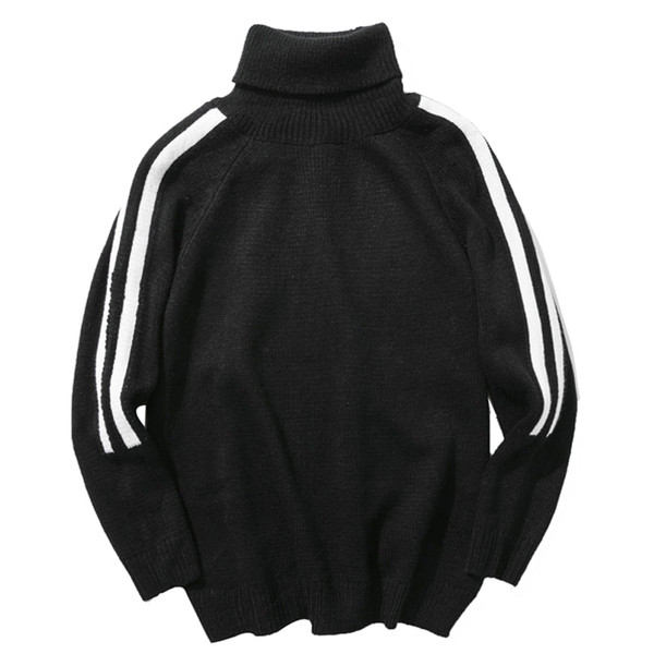 Egyszerű férfi pulóver magas gallérral, három színben