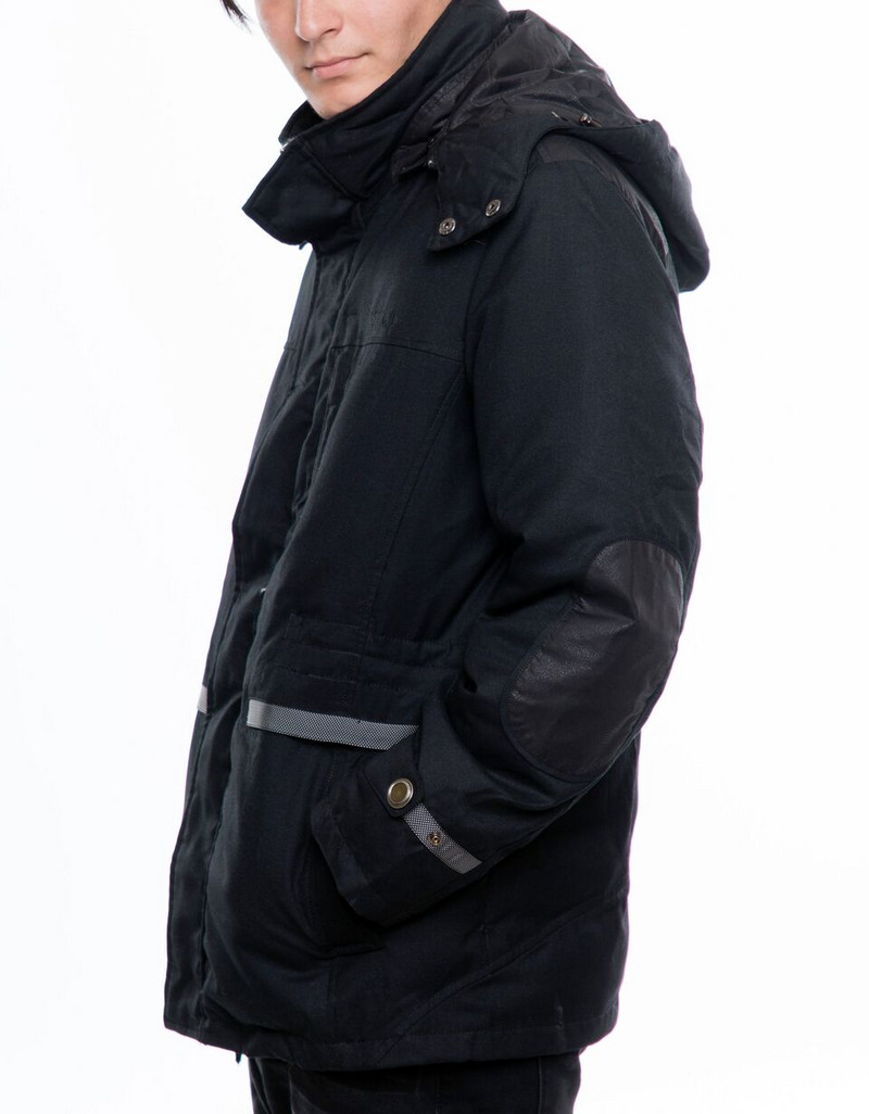 Модерно есенно-зимно мъжко яке в черен цвят