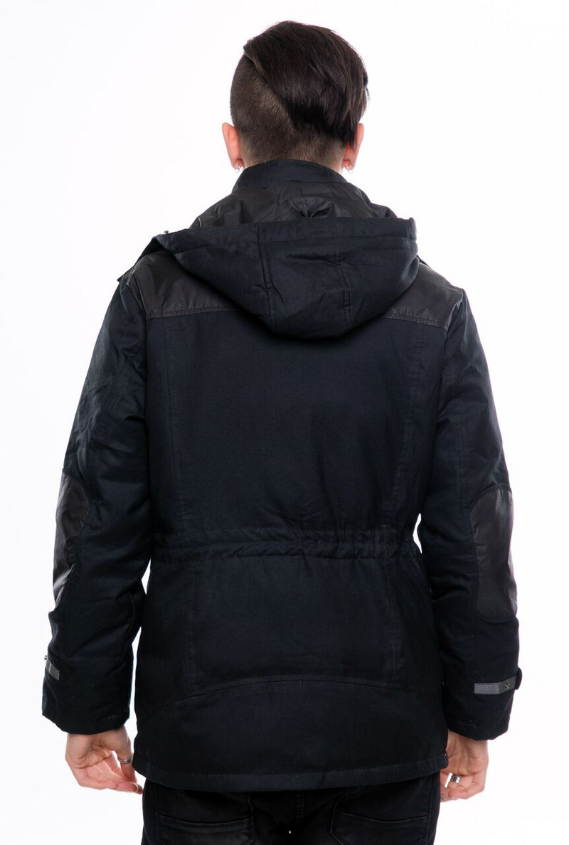 Модерно есенно-зимно мъжко яке в черен цвят