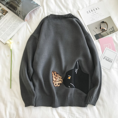 Alkalmi férfi pulóver három színben hímzéssel