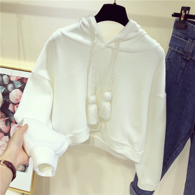 Hanorac de dama modern cu ciucuri si gluga in mai multe culori