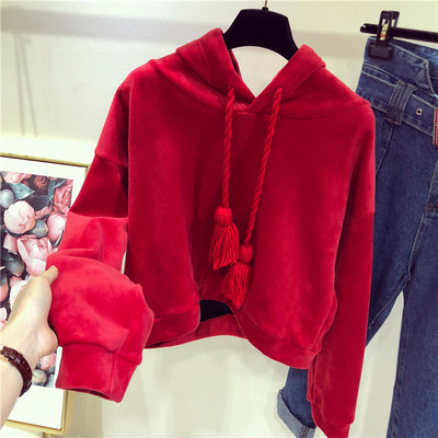 Hanorac de dama modern cu ciucuri si gluga in mai multe culori