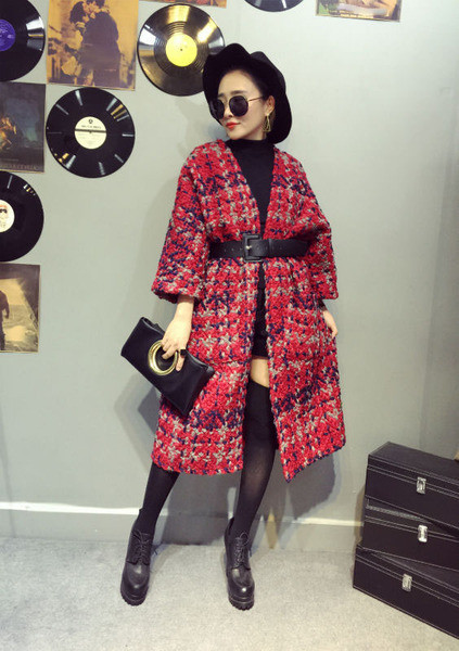 Palton elegant de damă în trei culori