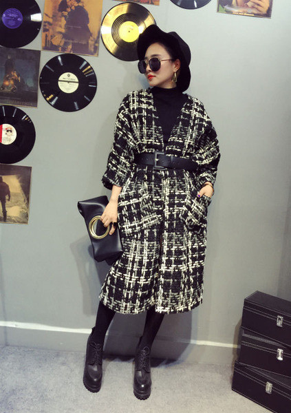 Palton elegant de damă în trei culori