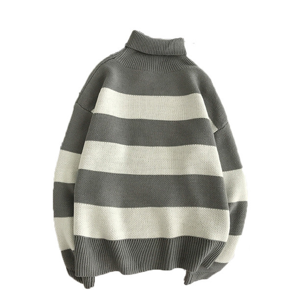 Alkalmi férfi pulóver magas gallérral, két színben