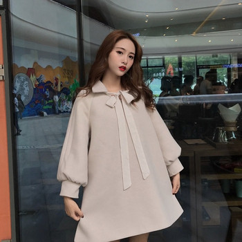 Vastag női ruha nyakkendővel több színben