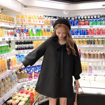 Vastag női ruha nyakkendővel több színben