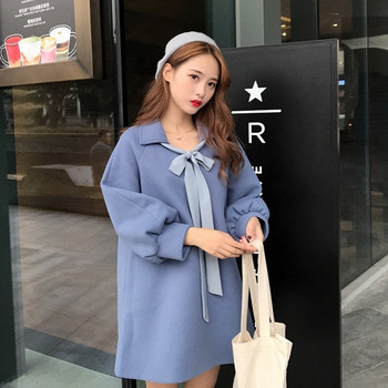 Vastag női ruha nyakkendővel több színben