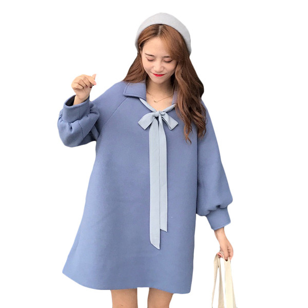 Vastag női ruha nyakkendővel több színben