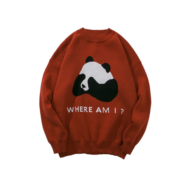 Aktuális férfi vastag pulóver felirattal és képpel három színben