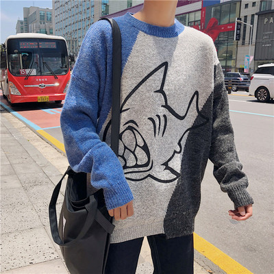 Pulover de ultimă generație pentru bărbați cu o imagine în culori irizate