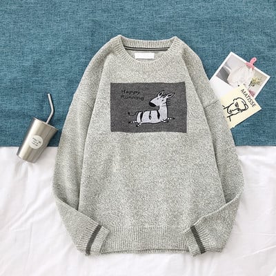 Modern, vastag férfi pulóver rátéttel, három színben