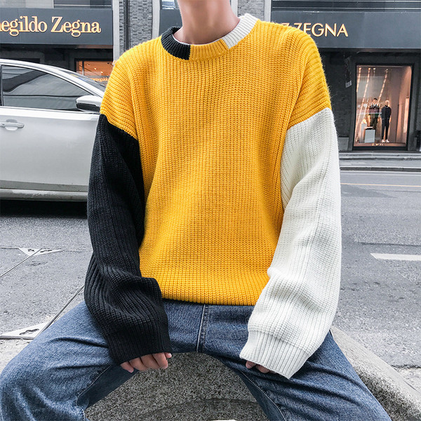 Alkalmi férfi pulóver irizáló színekben