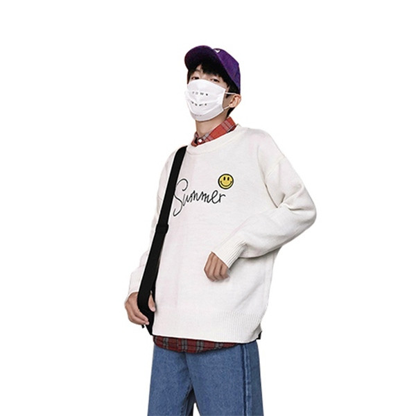 Pulover elegant pentru bărbați, cu inscripție în patru culori