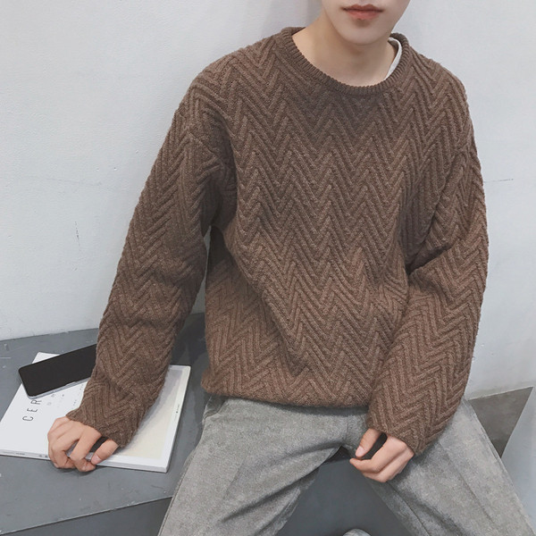 Sima férfi pulóver két színben