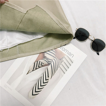 Ökobőrből készült modern női szoknya három színben övvel