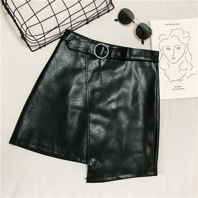 Ökobőrből készült modern női szoknya három színben övvel