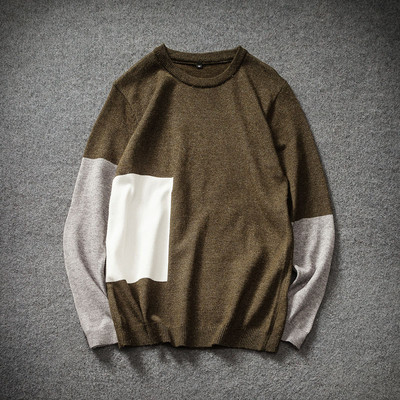 Modern férfi vastag pulóver különböző színekben