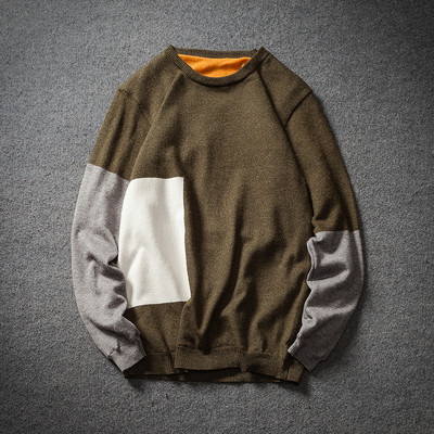 Modern férfi vastag pulóver különböző színekben