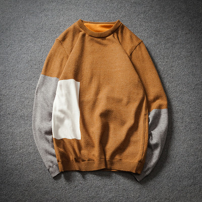 Modern férfi vastag pulóver különböző színekben