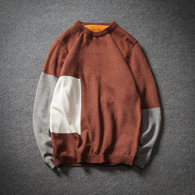 Modern férfi vastag pulóver különböző színekben