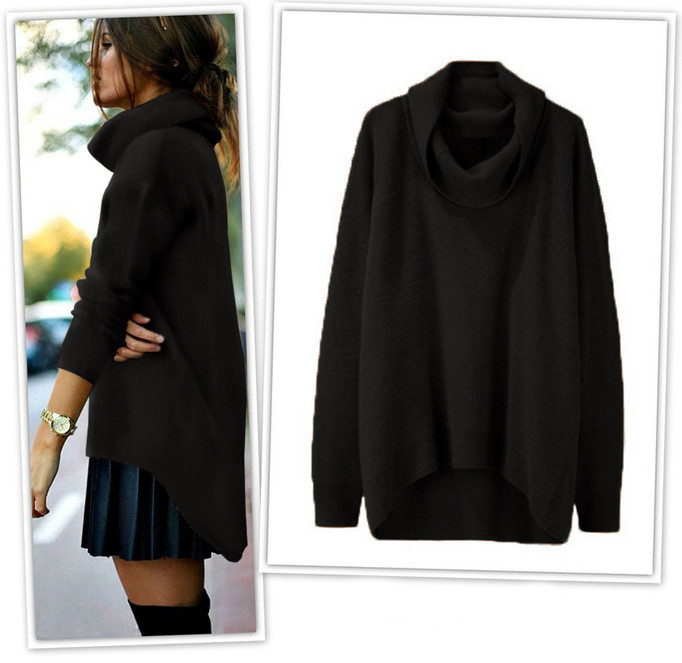Modern női pulóver aszimmetrikus modell több színben