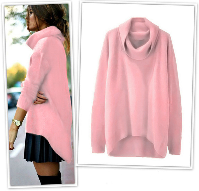 Modern női pulóver aszimmetrikus modell több színben