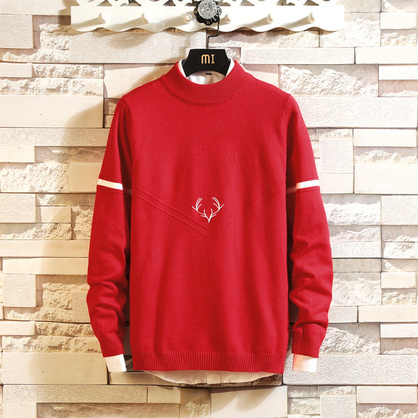 Modern férfi pulóver oldalpántokkal