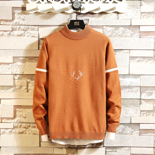 Modern férfi pulóver oldalpántokkal