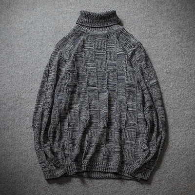 Ανδρικό πουλόβερ με μεγάλο κολάρο σε τρία χρώματα