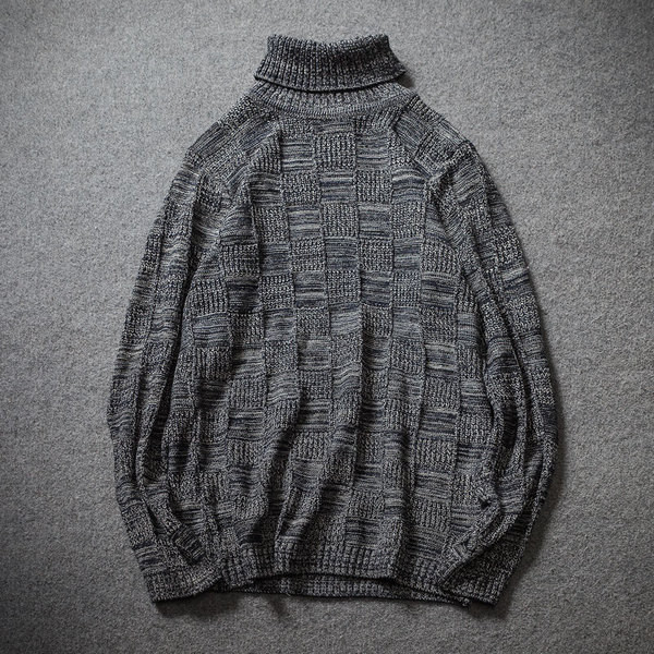Ανδρικό πουλόβερ με μεγάλο κολάρο σε τρία χρώματα