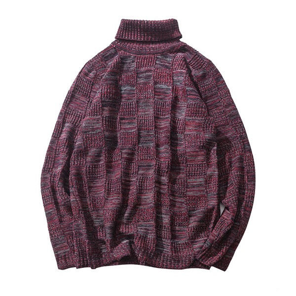 Ανδρικό πουλόβερ με μεγάλο κολάρο σε τρία χρώματα