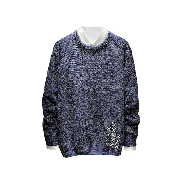 Elegáns férfi pulóver dekoratív nyakkendőkkel, három színben