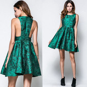 Stílusos női ruha zöld színben