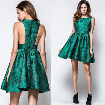 Stílusos női ruha zöld színben