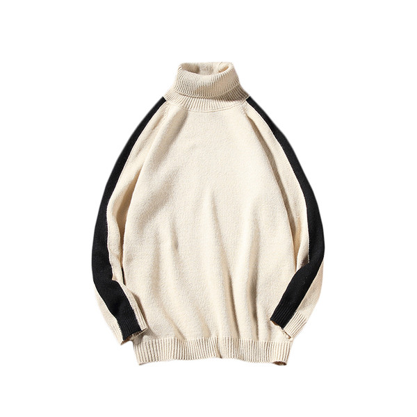 Pulover simplu barbatesc cu guler inalt in trei culori