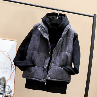 Alkalmi női mellény magas gallérral, három színben