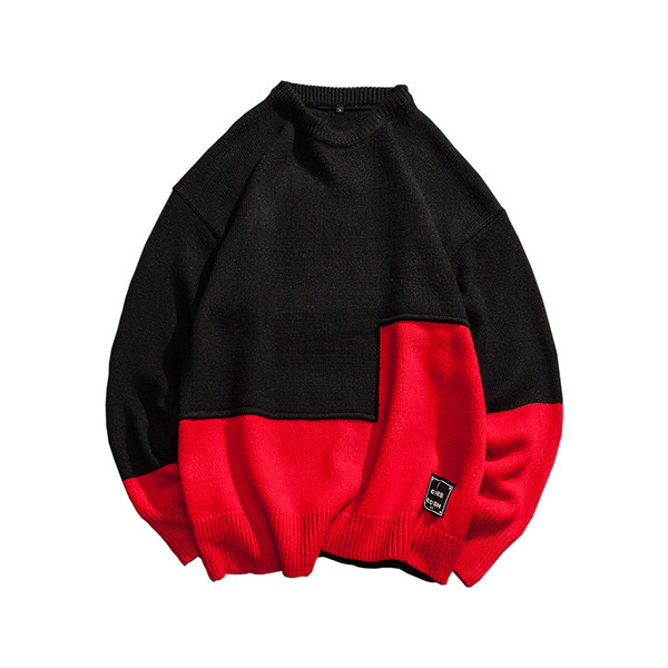 Alkalmi férfi aszimmetrikus pulóver különböző színekben