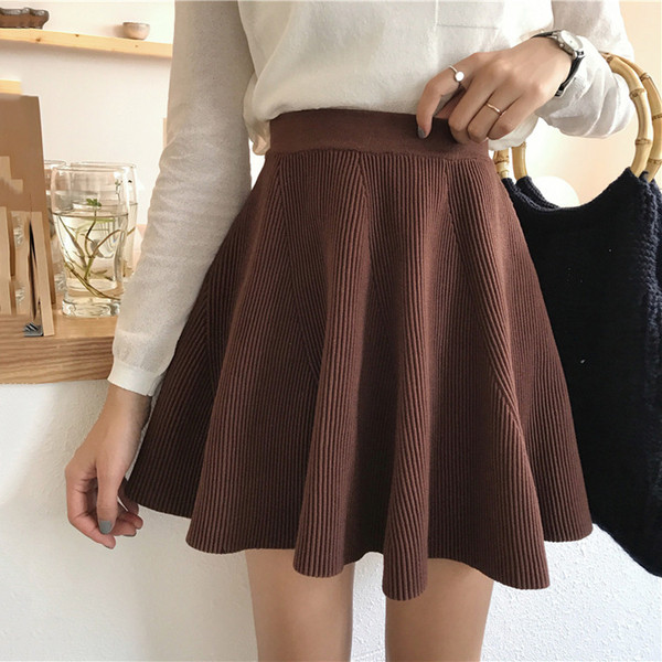 Fusta de dama decupata cu talie inalta in trei culori