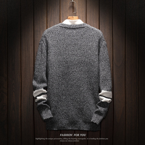 Modern férfi pulóver két színben felirattal