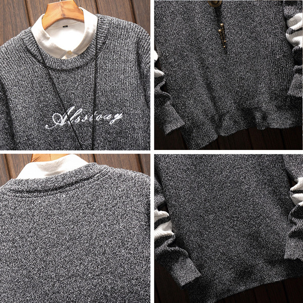 Modern férfi pulóver két színben felirattal