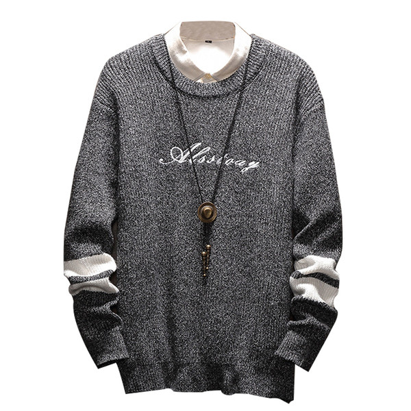 Modern férfi pulóver két színben felirattal