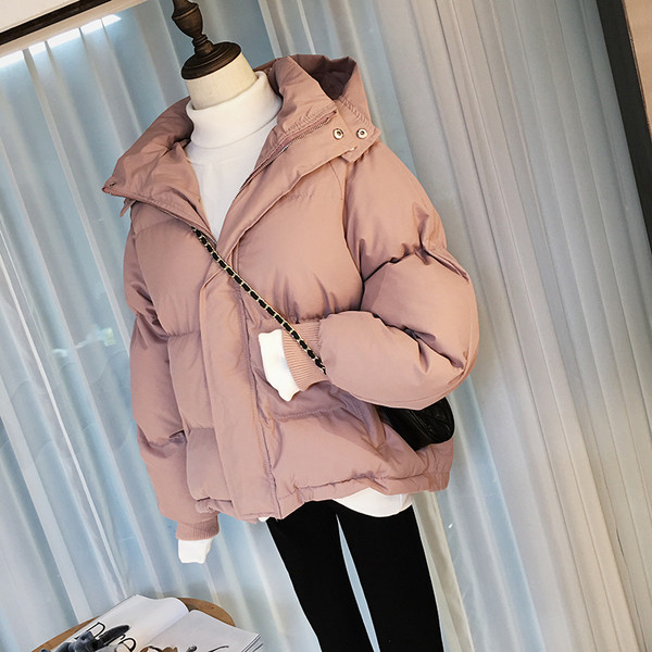 Modern női kabát kapucnis négy színben